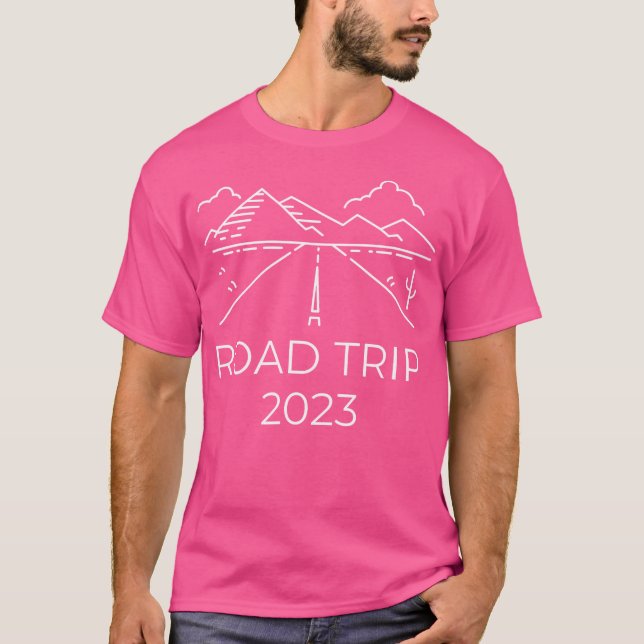 Road Trip Travel Souvenir 2023 Camper Hiking Famil T-Shirt (Front)