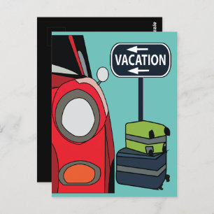 Road Trip Travel Vacation Postcard