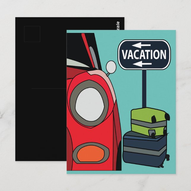Road Trip Travel Vacation Postcard (Front/Back)