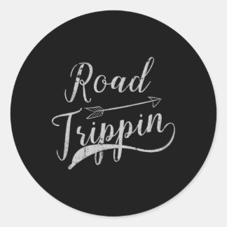 Road Trip Travelling Road Trip Classic Round Sticker