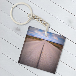 Road Trip Vacation Photo Key Ring
