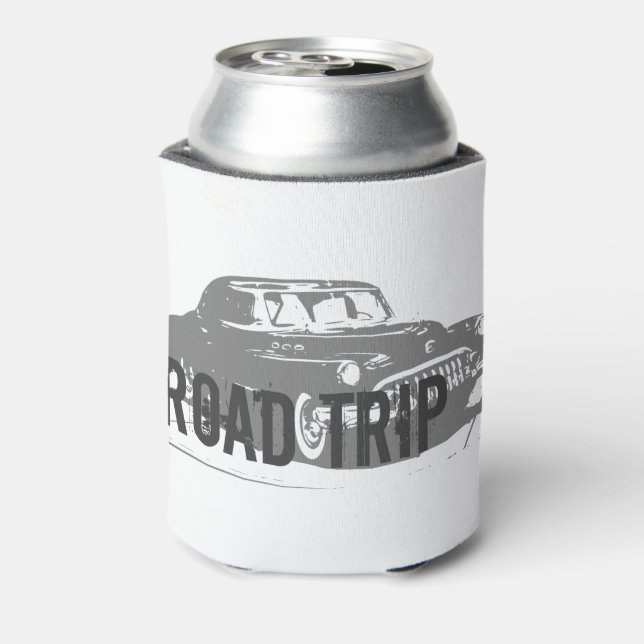 Road Trip Vintage Car Can Cooler (Can Back)