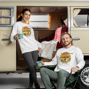 Road trip vintage van dog dad mom sweatshirt