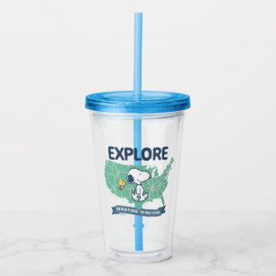 Road Trippin   Peanuts Explore Acrylic Tumbler