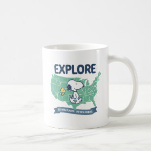 Road Trippin Peanuts Explore Coffee Mug