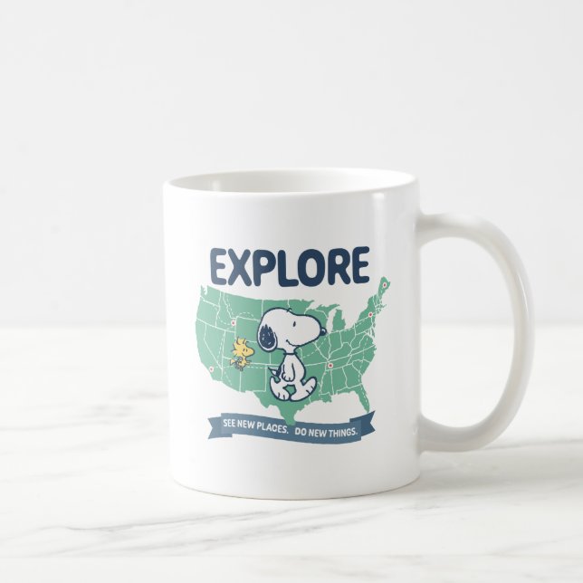 Road Trippin | Peanuts Explore Coffee Mug (Right)