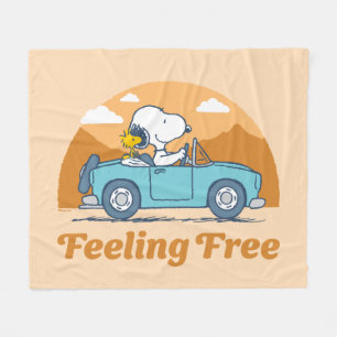 Road Trippin Peanuts Feeling Free Fleece Blanket