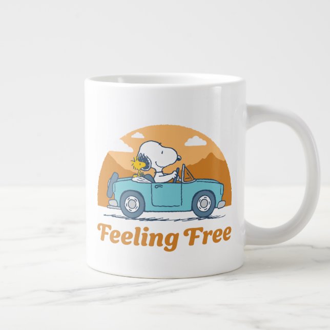 Road Trippin | Peanuts Feeling Free Large Coffee Mug (Right)