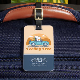 Road Trippin   Peanuts Feeling Free Luggage Tag