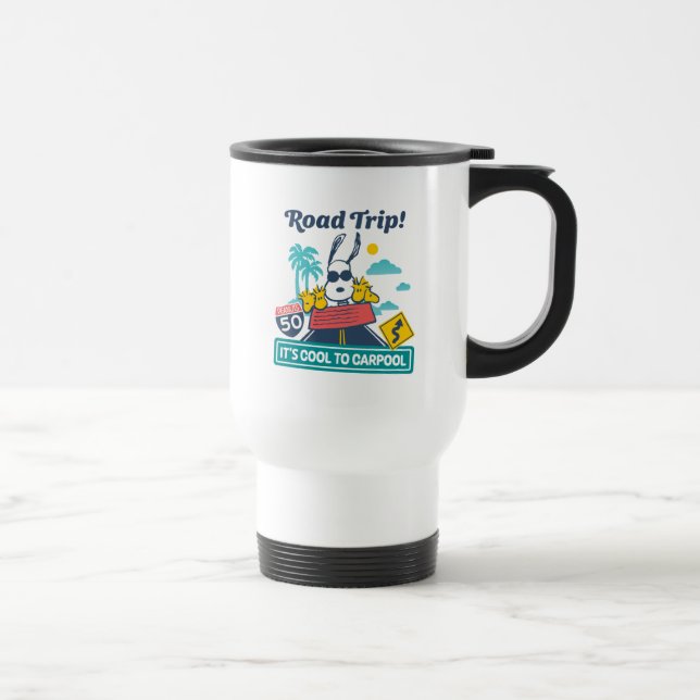 Road Trippin | Peanuts It's Cool To Carpool Travel Mug (Right)