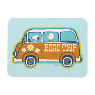 Road Trippin   Peanuts Road Trip Van Magnet
