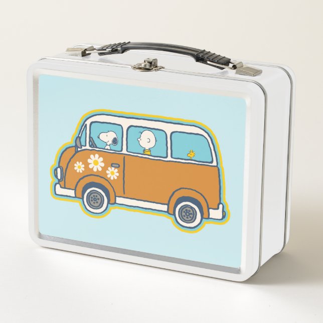 Road Trippin | Peanuts Road Trip Van Metal Lunch Box (Front)