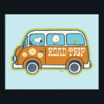 Road Trippin | Peanuts Road Trip Van Poster<br><div class="desc">Check out this super cute Peanuts design featuring Snoopy, Charlie Brown and Woodstock.</div>