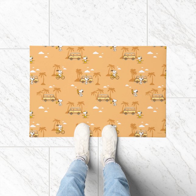 Road Trippin | Peanuts Snoopy Beach Pattern Doormat (Indoor)