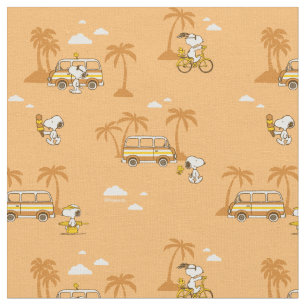 Road Trippin   Peanuts Snoopy Beach Pattern Fabric