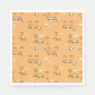 Road Trippin Peanuts Snoopy Beach Pattern Napkin