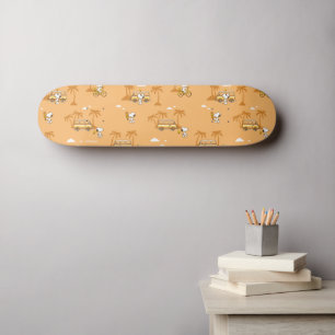 Road Trippin   Peanuts Snoopy Beach Pattern Skateboard