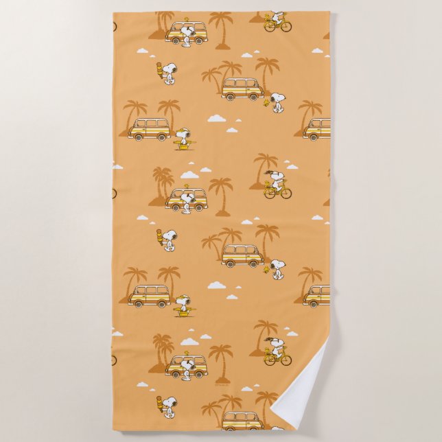 Road Trippin | Peanuts Snoopy Beach Pattern Towel (Front)