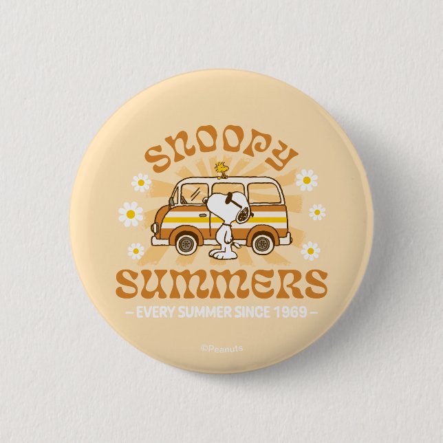 Road Trippin | Peanuts Snoopy Summers 6 Cm Round Badge (Front)