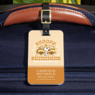 Road Trippin   Peanuts Snoopy Summers Luggage Tag