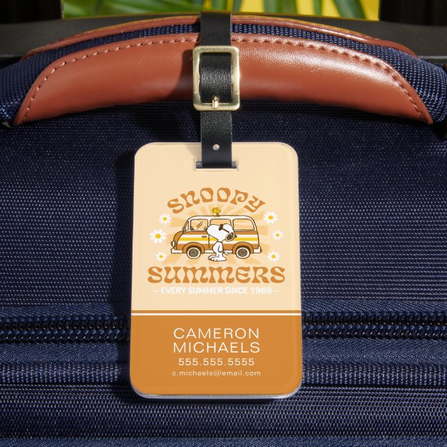 Road Trippin | Peanuts Snoopy Summers Luggage Tag (Front Insitu 2)
