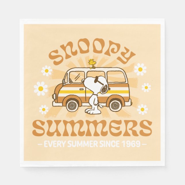 Road Trippin | Peanuts Snoopy Summers Napkin (Front)