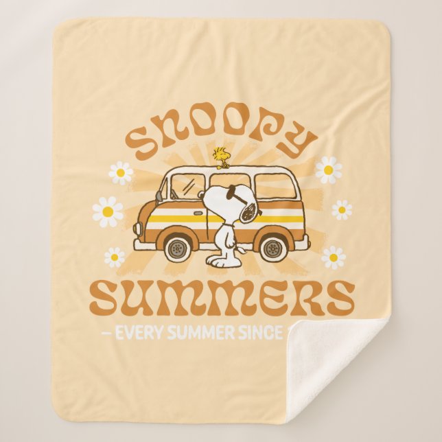 Road Trippin | Peanuts Snoopy Summers Sherpa Blanket (Front)