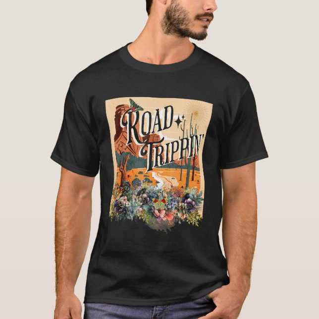 Road Trippin Retro Style Vacation Road Tripping Wo T-Shirt (Front)