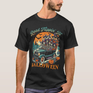 Road Trippin' To Halloween Summer Skeleton Road Ca T-Shirt