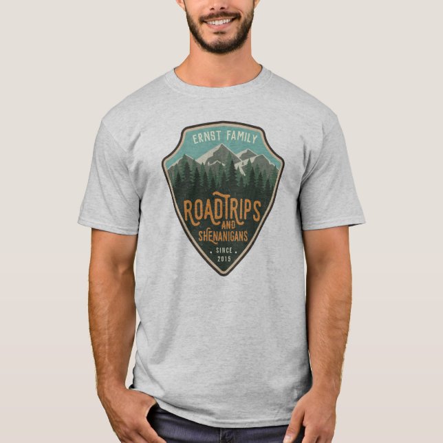 Road Trips and Shenanigans T-Shirt (Front)