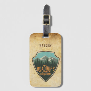 Road Trips & Shenanigans Outdoor Patch Luggage Tag