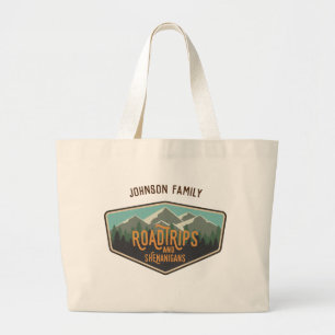 Road Trips & Shenanigans Outdoor Patch Tote Bag