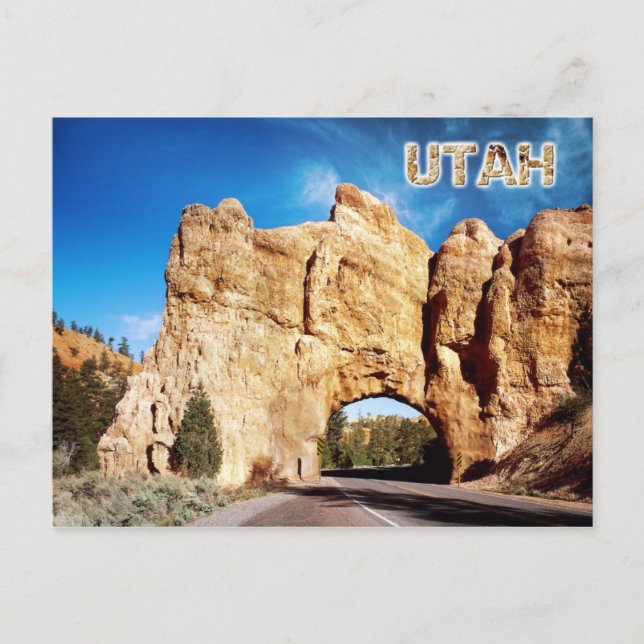 Road tunnel, Red Canyon, Utah Postcard (Front)