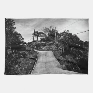 road up high tea towel