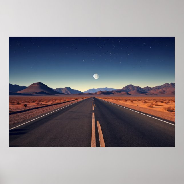 Road Voyage Trip Serene Landscape  Poster (Front)