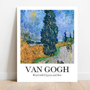 Road with Cypress and Star by Vincent van Gogh Poster