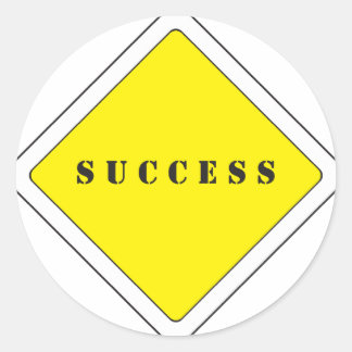 ROAD WITH PRIORITY TO SUCCESS CLASSIC ROUND STICKER