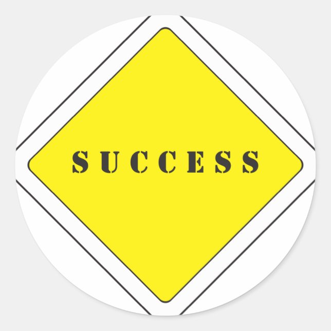 ROAD WITH PRIORITY TO SUCCESS CLASSIC ROUND STICKER (Front)