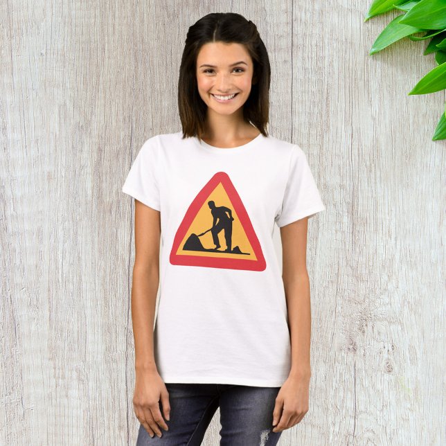 Road Work Ahead Sign Construction Zone Warning T-Shirt (Creator Uploaded)