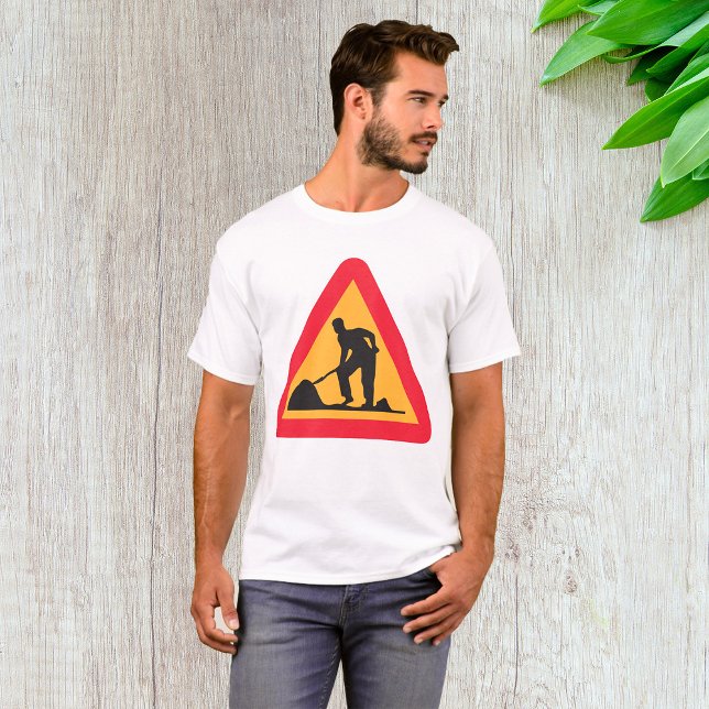 Road Work Ahead Sign Construction Zone Warning T-Shirt (Creator Uploaded)