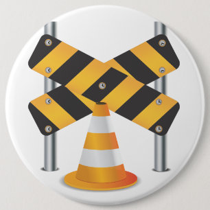 Road Works 6 Cm Round Badge