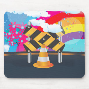 Road Works Mouse Mat