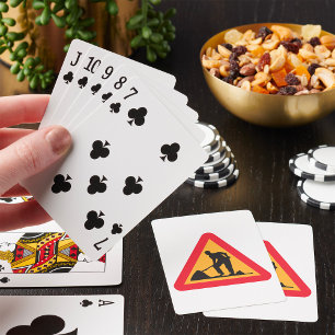 Road Works Sign Playing Cards