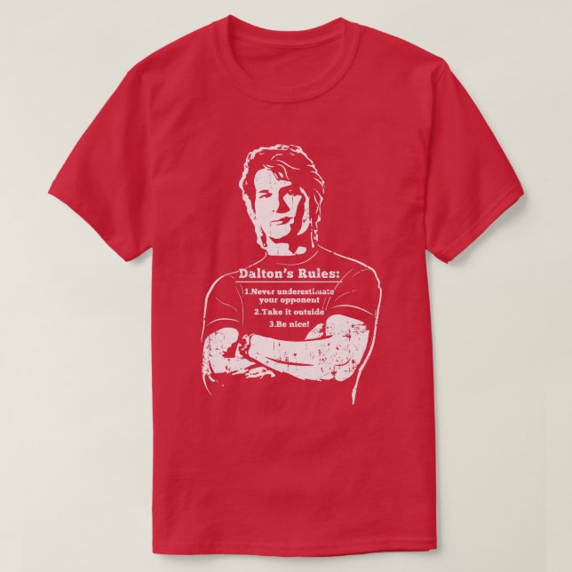 Roadhouse Daltons Rules white print T-Shirt (Design Front)