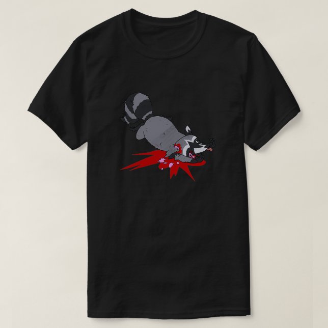 Roadkill Racoon T-Shirt (Design Front)