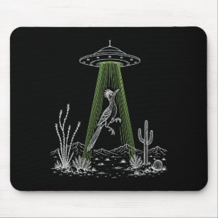 Roadrunner And Ufo Alien Abduction Desert Science Mouse Mat