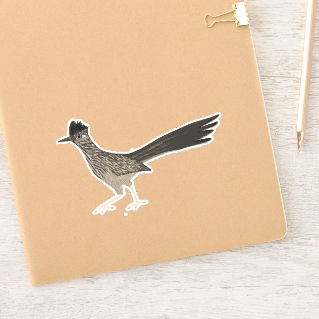 Roadrunner Bird Coloured Pencil Art (Notebook)