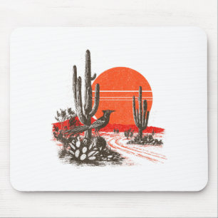Roadrunner Bird Desert Cactus Arizona New Mexico N Mouse Mat
