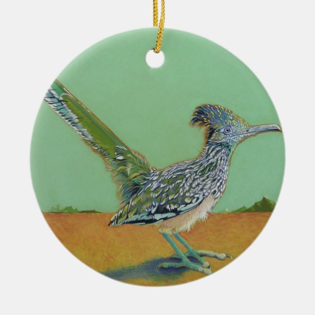 Roadrunner Ceramic Tree Decoration (Front)