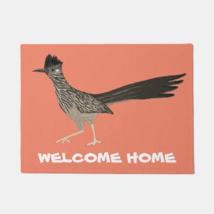 Roadrunner Colored Pencil Art WELCOME Doormat